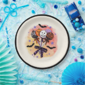 Assiettes En Carton Halloween Éffrayant pâtisseries sucrées (Fête)