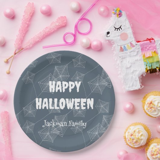 Assiettes En Carton Halloween éffrayant personnalisable (Fête)