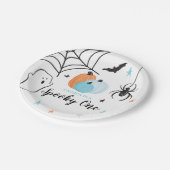 Assiettes En Carton Halloween Éffrayant Un Anniversaire Bleu Citrouill (Angle)