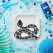 Assiettes En Carton Halloween élégant du serpent noir (Fête)