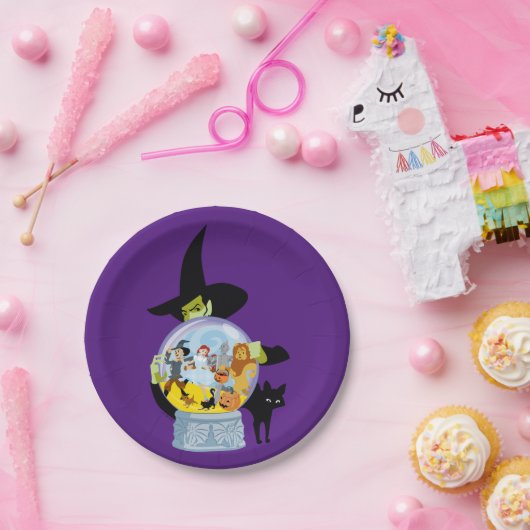 Assiettes En Carton Halloween en cristal de sorcière méchante (Fête)