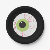 Assiettes En Carton Halloween Eyeball effrayant (Devant)