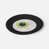 Assiettes En Carton Halloween Eyeball effrayant (Angle)
