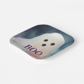 Assiettes En Carton Halloween fantôme éffrayant (Angulaire)