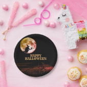 Assiettes En Carton Halloween fête Black Night Pleine lune effrayant (Fête)