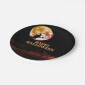 Assiettes En Carton Halloween fête Black Night Pleine lune effrayant (Angle)