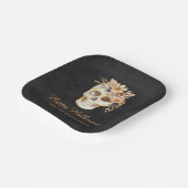 Assiettes En Carton Halloween floral rustique (Angulaire)