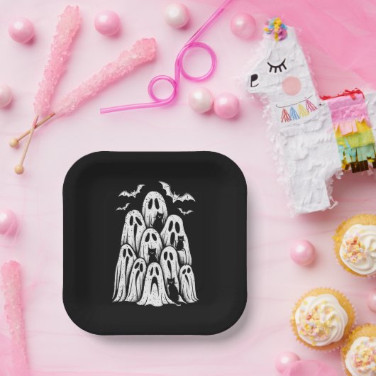 Assiettes En Carton Halloween Ghost Chats Lover automne Éffrayante sai (Fête)