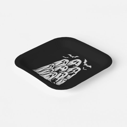 Assiettes En Carton Halloween Ghost Chats Lover automne Éffrayante sai (Angulaire)