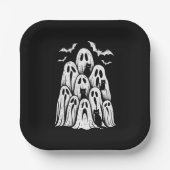 Assiettes En Carton Halloween Ghost Chats Lover automne Éffrayante sai (Recto)