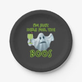 Assiettes En Carton Halloween Ghost I'm Just Here for the Boos (Devant)
