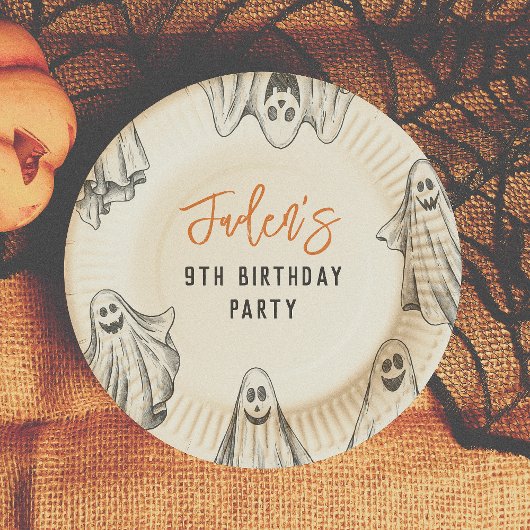 Assiettes En Carton Halloween Ghosts Spooktacular Boy Anniversaire Par