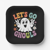 Assiettes En Carton Halloween Go Ghouls Ghost Retro Costume (Recto)