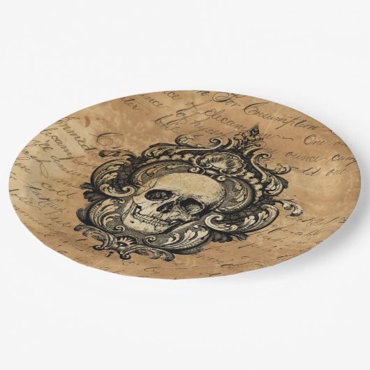 Assiettes En Carton Halloween gothique victorienne (Angle)