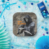 Assiettes En Carton Halloween Grim Reaper personnalisable (Fête)