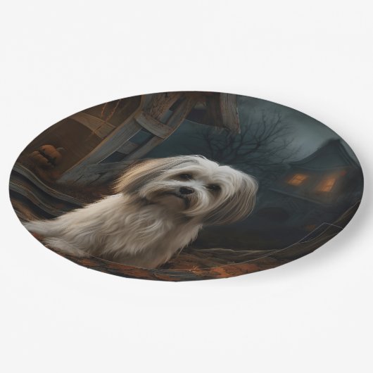 Assiettes En Carton Halloween Havanais effraie (Angle)