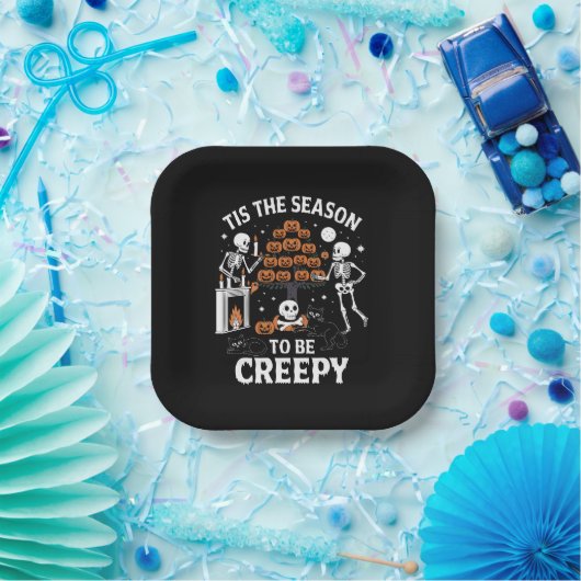 Assiettes En Carton Halloween Horreur C'Est La Saison D'Être Déplaisan (Fête)