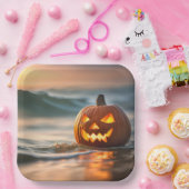 Assiettes En Carton Halloween Jack-o-Lantern Sur La Mer (Fête)