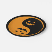 Assiettes En Carton Halloween Jack o-lanterne Yin Yang (Angle)