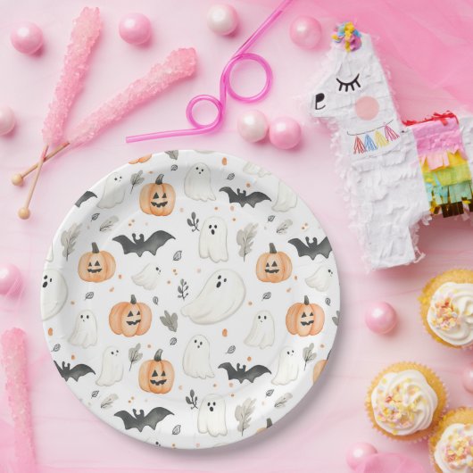 Assiettes En Carton Halloween Little Boo Ghost mignon Baby shower