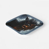 Assiettes En Carton Halloween - Loup-garou 1 (Angulaire)