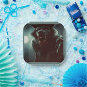 Assiettes En Carton Halloween - Loup-garou 2 (Fête)