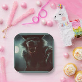 Assiettes En Carton Halloween - Loup-garou 2 (Fête)