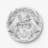 Assiettes En Carton Halloween lunaire (Devant)