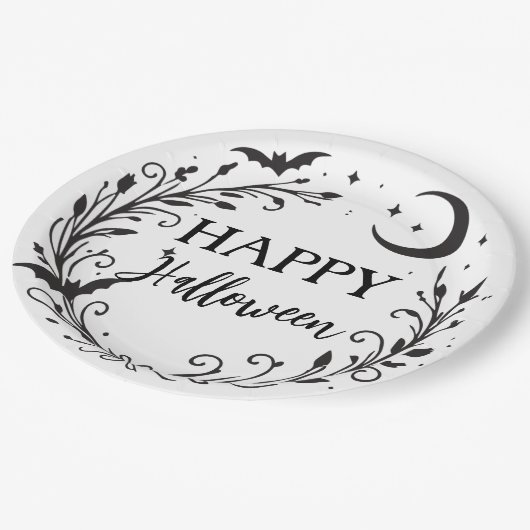 Assiettes En Carton Halloween magique en Hérbe magique Wiccan Witchy (Angle)
