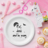 Assiettes En Carton Halloween - Mangez, buvez et soyez effrayants (Fête)