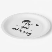 Assiettes En Carton Halloween - Mangez, buvez et soyez effrayants (Angle)