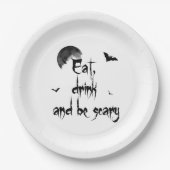 Assiettes En Carton Halloween - Mangez, buvez et soyez effrayants (Devant)