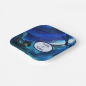 Assiettes En Carton Halloween Mariage Personnaliser les noms Éffrayant (Angulaire)