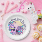 Assiettes En Carton Halloween mignon crâne (Fête)