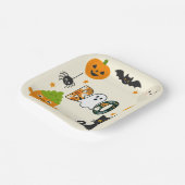 Assiettes En Carton Halloween modifiable - Little Monster Bash - (Angulaire)