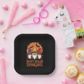 Assiettes En Carton Halloween Noël Joyeux HalloMerciMas Gnomes (Fête)