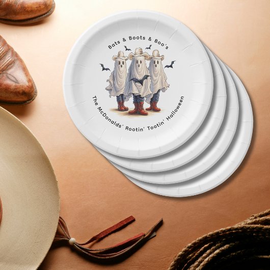 Assiettes En Carton Halloween occidentale Éffrayant Cowboy Ghosts Cust