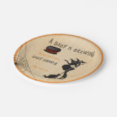 Assiettes En Carton Halloween Octobre sorcière bébé brasse douche (Angle)