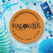 Assiettes En Carton Halloween Orange Spooktaculaire Jack-o-Lantern (Fête)