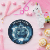 Assiettes En Carton Halloween Parti mal bleu Citrouille Horreur (Fête)