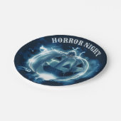 Assiettes En Carton Halloween Parti mal bleu Citrouille Horreur (Angle)