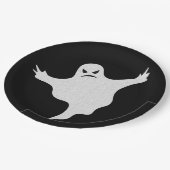 Assiettes En Carton Halloween Parties scintillant fantôme en colère (Angle)