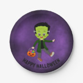 Assiettes En Carton Halloween Party pour enfants Frankenstein Plaque p (Devant)
