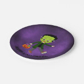 Assiettes En Carton Halloween Party pour enfants Frankenstein Plaque p (Angle)