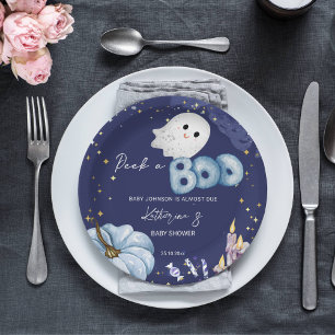 Assiettes En Carton Halloween Peek a boo baby shower vaisselle