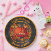 Assiettes En Carton Halloween personnalisé Jack- O'-Lantern (Fête)