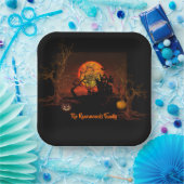 Assiettes En Carton Halloween Pleine lune de feu (Fête)