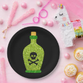 Assiettes En Carton Halloween Poison Parties scintillant (Fête)