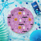 Assiettes En Carton Halloween | Pourpre | Fantôme | Citrouille (Fête)
