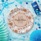 ASSIETTES EN CARTON HALLOWEEN RETRO CITROUILLES SUPER ET GHOSTS (Fête)